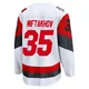 Men's Amir Miftakhov ＃35 White Carolina Hurricanes Breakaway Away 2025 Jersey