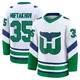 Men's Amir Miftakhov ＃35 White Carolina Hurricanes Premium Throwback Jersey