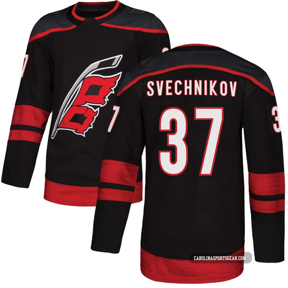 Men's Andrei Svechnikov ＃37 Authentic Black Carolina Hurricanes Alternate Jersey