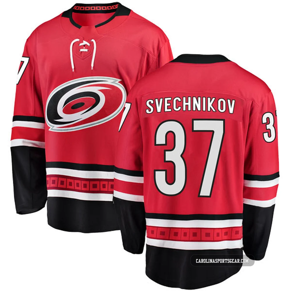 Men's Andrei Svechnikov ＃37 Red Carolina Hurricanes Breakaway Home Jersey
