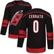 Men's Charlie Cerrato ＃0 Authentic Black Carolina Hurricanes Alternate Jersey
