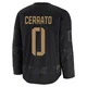 Men's Charlie Cerrato ＃0 Black Carolina Hurricanes 2024 Military Appreciation Practice Premium Jersey