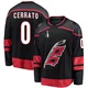 Men's Charlie Cerrato ＃0 Black Carolina Hurricanes Breakaway Alternate 2026 Stanley Cup Final Jersey