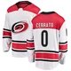 Men's Charlie Cerrato ＃0 White Carolina Hurricanes Breakaway Away Jersey