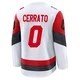 Men's Charlie Cerrato ＃0 White Carolina Hurricanes Premium Away 2025 Jersey