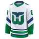 Men's Charlie Cerrato ＃0 White Carolina Hurricanes Premium Throwback Jersey