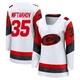Women's Amir Miftakhov ＃35 White Carolina Hurricanes Breakaway Away 2025 Jersey