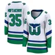 Women's Amir Miftakhov ＃35 White Carolina Hurricanes Breakaway Throwback Jersey