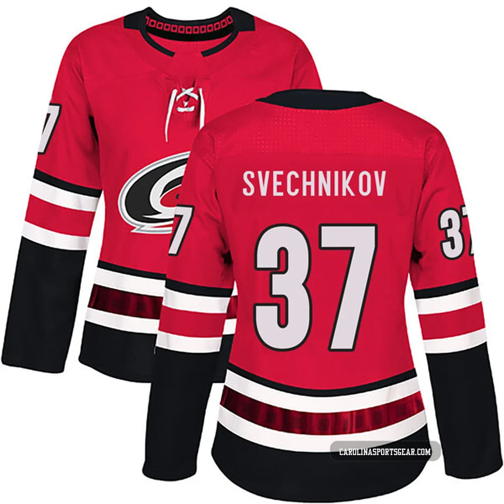 Women's Andrei Svechnikov ＃37 Authentic Red Carolina Hurricanes Home Jersey