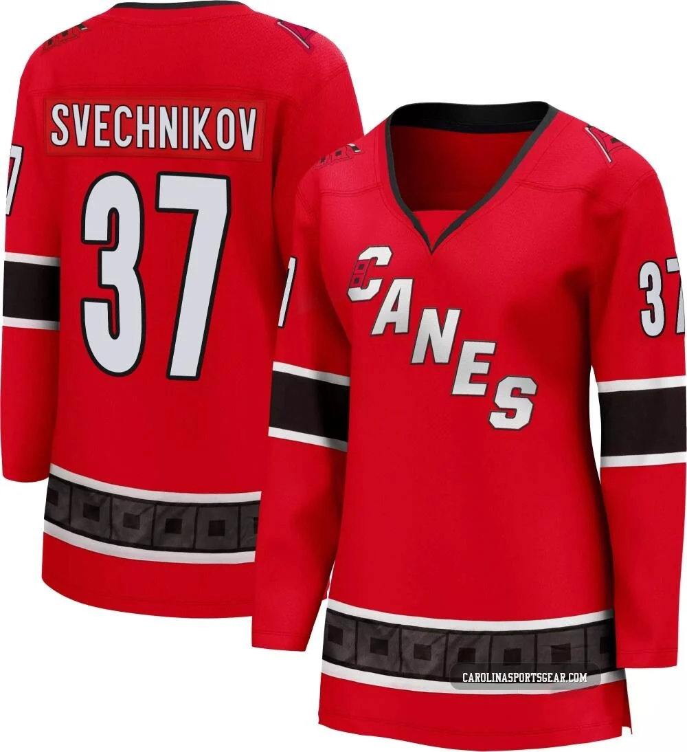 Women's Andrei Svechnikov ＃37 Red Carolina Hurricanes Breakaway Special Edition 2.0 Jersey