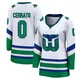 Women's Charlie Cerrato ＃0 White Carolina Hurricanes Breakaway Throwback Jersey