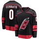 Youth Charlie Cerrato ＃0 Black Carolina Hurricanes Breakaway Alternate Jersey
