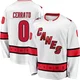 Youth Charlie Cerrato ＃0 Premier White Carolina Hurricanes Breakaway Away Jersey